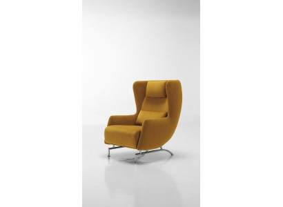 Sedia Singola Design Giallo Imbottita Soggiorno Mobili Poltrona Prianera