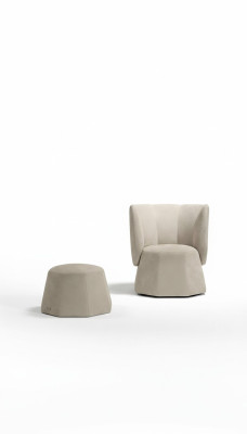 Sgabello Design Legno Mobili Italiani di Lusso Soggiorno Moderno Poggiapiedi Grigio Nuovo