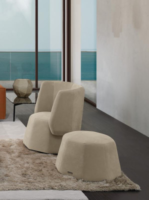 Design Poltrona di lusso monoposto moderna con schienale in tessuto 1 posti mobili monoposto Prianera