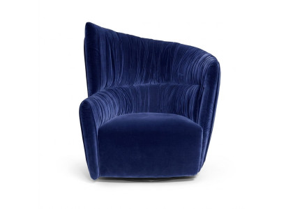 Poltrona di lusso, design moderno, blu, tessuto di design, salotto, nuovo