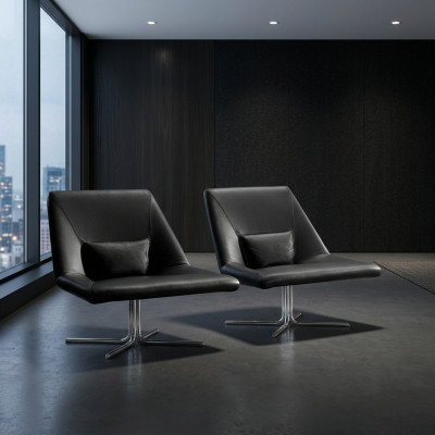 Poltrona stile italiano di lusso a 1 posto, design imbottito in pelle Prianera.