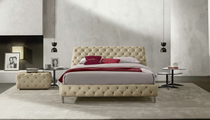 Chesterfield letto Letti di lusso Cornici letto in legno Mobili Design Moderni Strutture letto