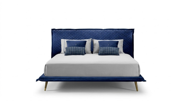 Letto matrimoniale Letti Struttura letto Letto Legno Camera da letto Blu Classico Prianera Nuovo