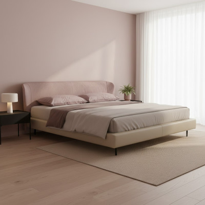Rosa Design del letto Lussuosi letti in stile italiano Mobili moderni per la camera da letto Prianera