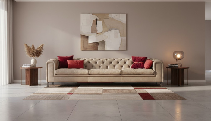 Divano 4 posti Divani in pelle di lusso Designer di lusso Nuovo divano Chesterfield di lusso Nuovo