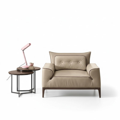 Poltrona Sedile Design Moderno in Pelle Monoposto Stile Relax di lusso Mobili Nuovi