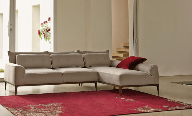 Sofà angolare a L di lusso grigio design divano mobili soggiorno italiani