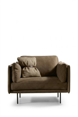 Design poltrona grigia in pelle imbottita moderna di lusso per il salotto in legno relax nuova.