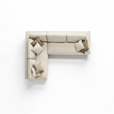 Soggiorno Divano ad Angolo Forma L Moderno Bianco Design Nuovo