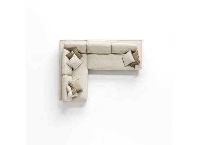 Soggiorno Divano ad Angolo Forma L Moderno Bianco Design Nuovo