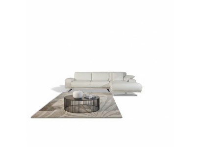 Divano angolare a L di lusso per il soggiorno, design del divano bianco, mobili italiani nuovi.