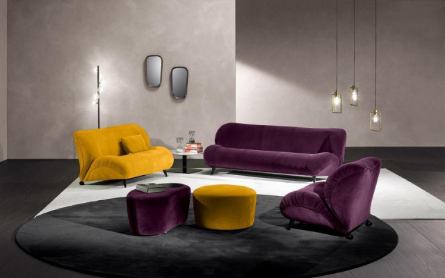 Prianera divano di lusso a tre posti Tessuto di seduta in stile design Divano arredamento Tessuto Nuovo
