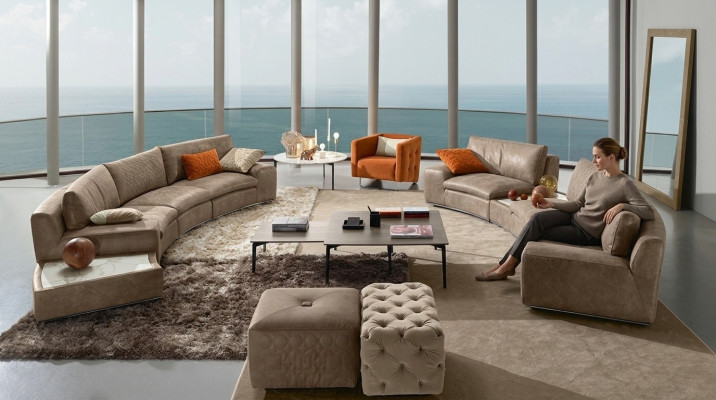 Villa design divano tondo divano design angolare mobili a forma di divano a forma di L.