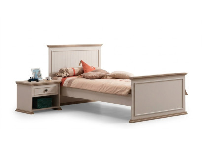 Letto Letto singolo Comodino Camera da letto 2 pezzi Moderno Mobili di lusso Nuovo
