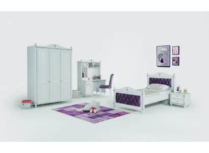Set di mobili per la camera dei bambini Letto Comodino Armadio Set di mobili 4 pezzi
