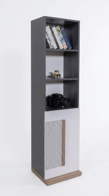Armadio in legno Scaffale per libri Camera per ragazzi Grigio Armadi Scaffale Mobili Nuovi
