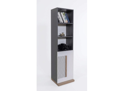 Armadio in legno Scaffale per libri Camera per ragazzi Grigio Armadi Scaffale Mobili Nuovi