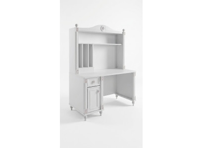 Scrivania Camera Giovanile Bambini Legno Mobili Design Bianco Tavolo Stile Country