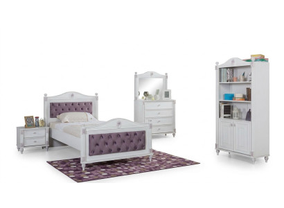 Imposta camera da letto per ragazzi design Letto Comodini Comò Completo 4 pezzi.