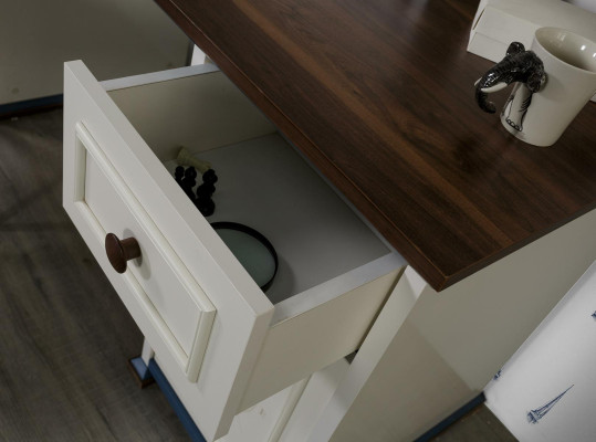 Design Mobili Moderni Comodino per Bambini Camera da Letto Bianco Legno