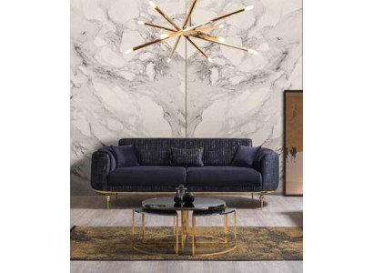 Divano a tre posti di lusso moderno in tessuto 234 cm.