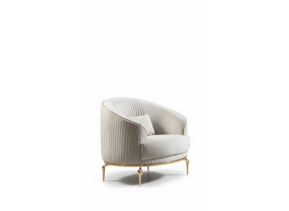 Lussuosa poltrona monoposto divano imbottito arredamento relax club divano design