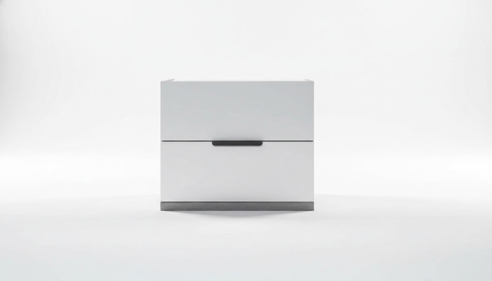 Comodino di lusso in legno bianco antico 2 comodini da tavolo set in legno 61x45x52cm