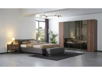 Set camera da letto, letto 2x comodino armadio completo di mobili 4 pezzi