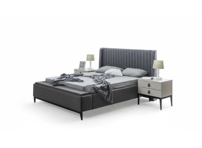 Design letto matrimoniale Letti Imbottito Camera da letto Mobili Hotel Struttura letto Grigio