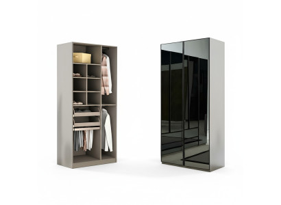 Armadio Armadio multifunzionale Grigio Materiale Legno Armadi