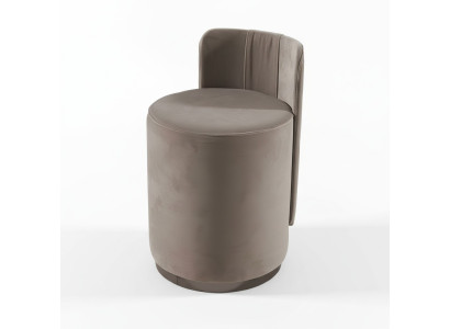Sedia di design Pouf di lusso Ottomana Tavolino da toeletta Sgabello Sedia imbottita rotonda Banca Marrone