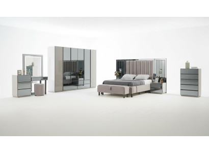 Camera da letto di lusso 8 pezzi Set Mobili completi Letto Comodino Armadio Nuovo