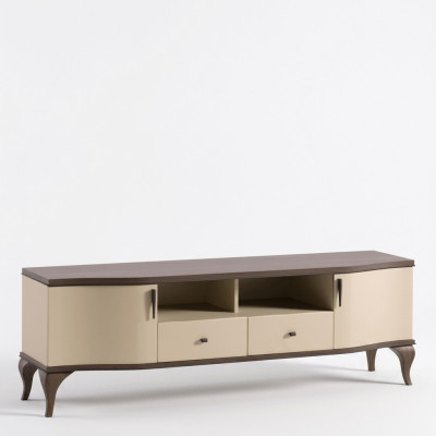 estetico mobile TV in legno in tonalità beige