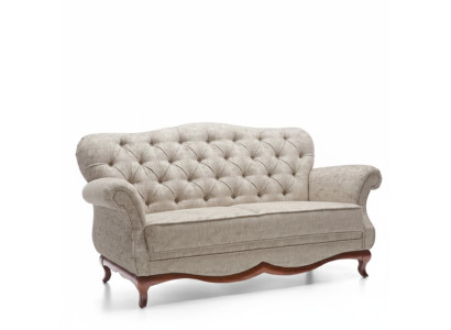Divano Chesterfield a due posti, mobili, soggiorno, tessuto, imbottitura del sedile.