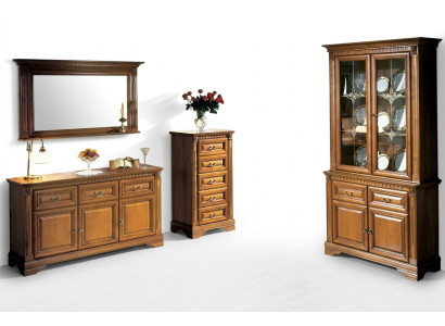 Soggiorno Armadio Comò Italia Specchio Set classico 3 pezzi Legno