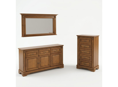 Comò 160cm con specchio stile country mobili comodini credenza legno