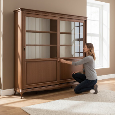 Libreria Scaffale Credenza Mobili classici Mensole Legno Vetrina Armadio