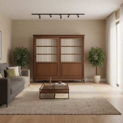 Libreria Scaffale Credenza Mobili classici Mensole Legno Vetrina Armadio