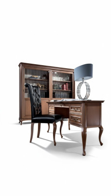 Scrivania classica con sedia Arredamento d'ufficio di lusso Mobili in legno