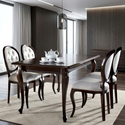 Tavolo da pranzo Mobili Soggiorno Tavoli 130x100 Tavolo marrone Tavolo in legno Legno