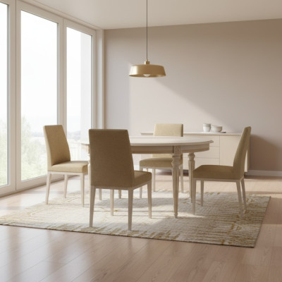 Tavoli rotondi in legno Mobili da sala da pranzo Tavolo Classico Tavolo da pranzo rotondo Nuovo