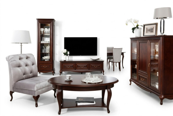 Mobiletto tv in legno marrone con supporto per tv rtv.