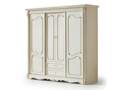 Armadio classico in legno bianco per camera da letto