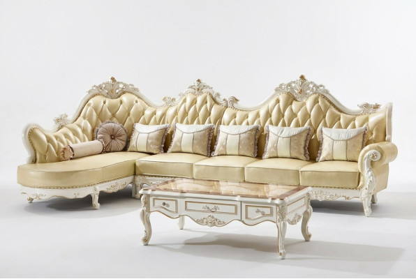 Classico divano Chesterfield Chesterfield, imbottitura in tessuto, divano ad angolo barocco.