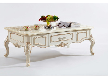 Tavolino reale 130x73, Tavolo Divano, Tavolino, Tavoli Bianco Legno