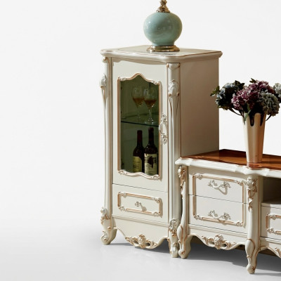 Vetrina armadio di lusso in legno stile bianco vetro nuovo armadi vetrina