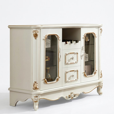 Classico mobiletto credenza con vetrina comò mobile vetrina armadio stile barocco