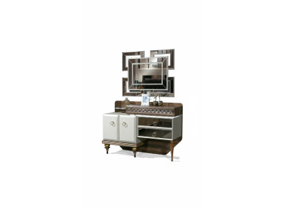 Mobili Camera da Letto Design Tavolo da Toeletta Specchio Legno Consolle Buffet