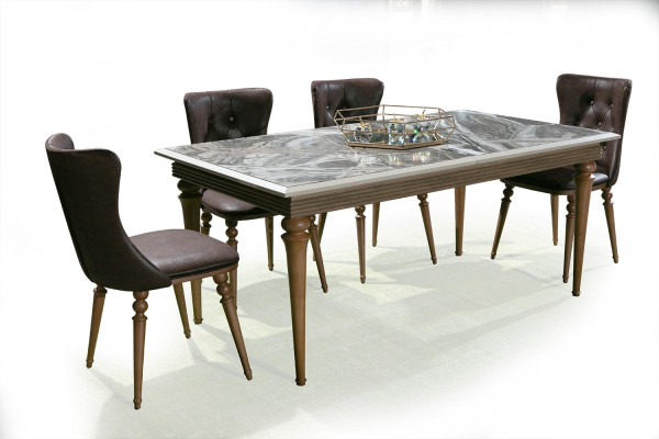 Set completo tavolo da pranzo 4 sedie Set sala da pranzo Legno Tavolo Tavoli 4 pezzi