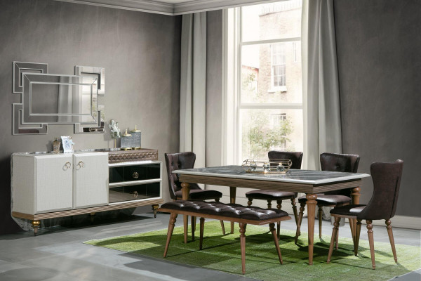 Set completo tavolo da pranzo 4 sedie Set sala da pranzo Legno Tavolo Tavoli 4 pezzi